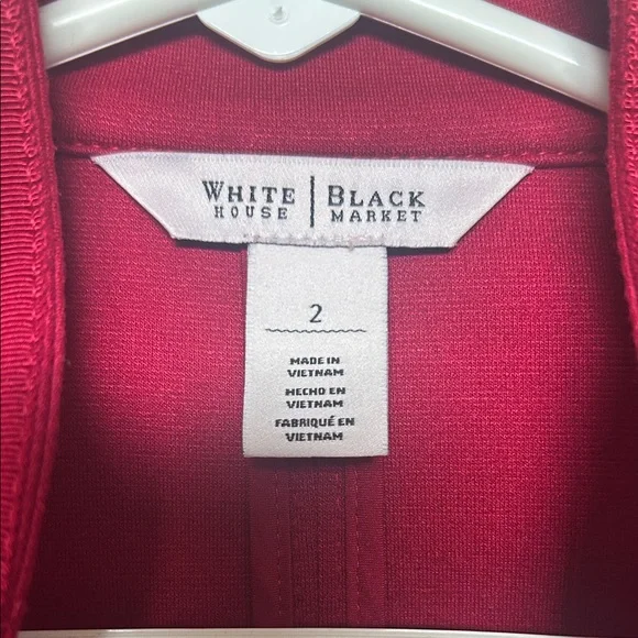 White House Black Market Red Military Blazer - Picture 2 of 6